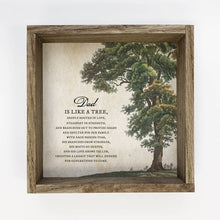 Load image into Gallery viewer, Dad is Like a Tree - Fathers Day Gift - Dad Poem with Frame