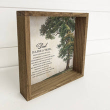 Load image into Gallery viewer, Dad is Like a Tree - Fathers Day Gift - Dad Poem with Frame
